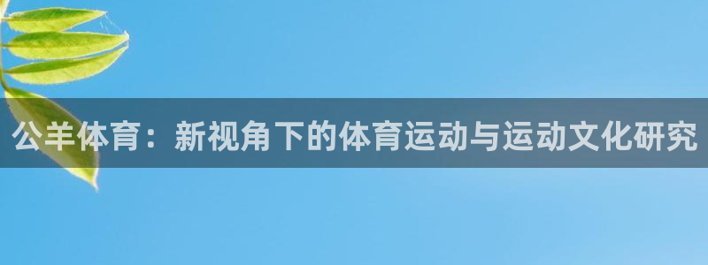 意昂52官网：公羊体育：新视角下的体育运动与运动文化研究