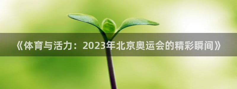 意昂54：《体育与活力：2023年北京奥运会的精彩瞬间》